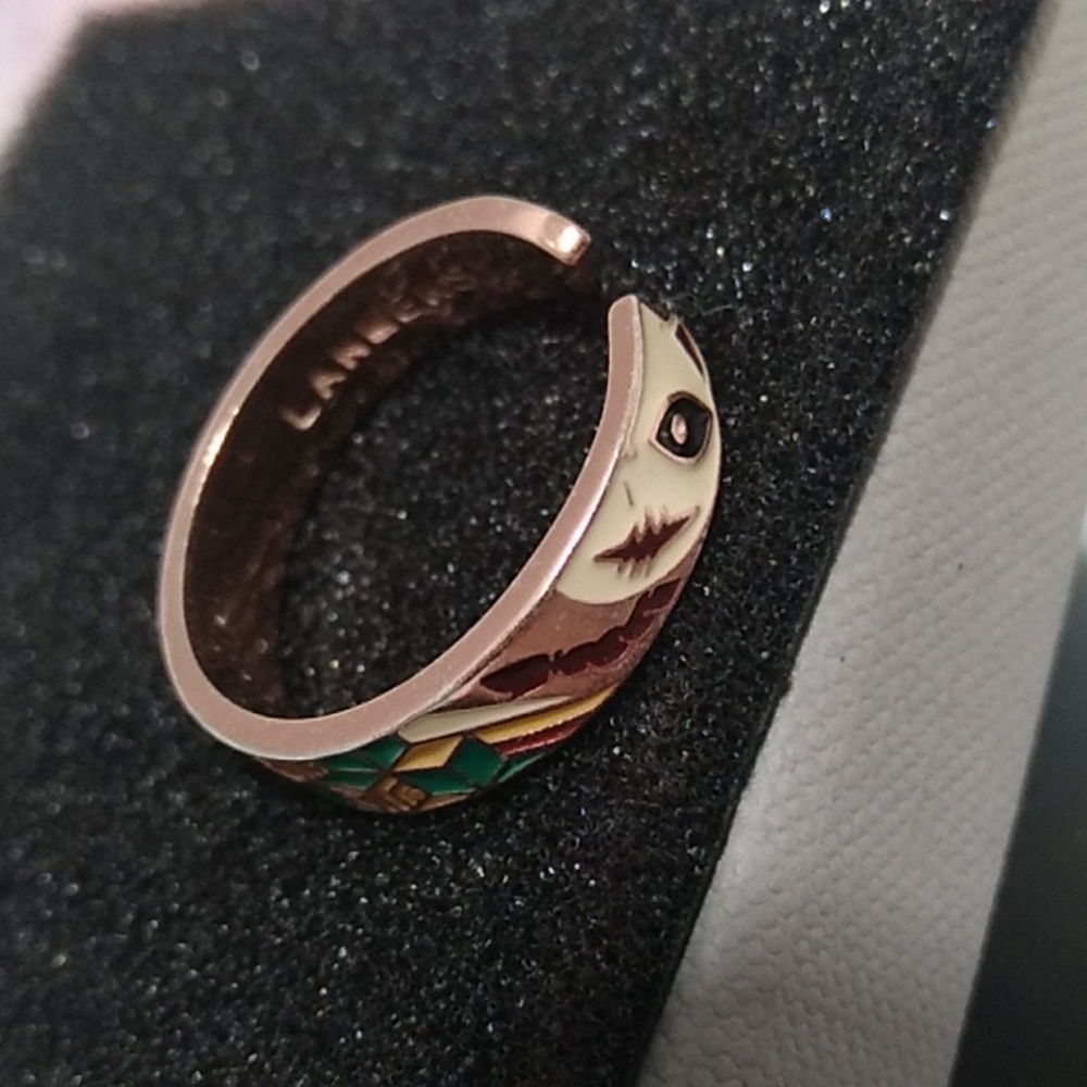 LANMENSY Demon Slayer Anime Ring 18kt Rose Gold Over 925 Sterling Silver Sz.7 - Picture 9 of 12